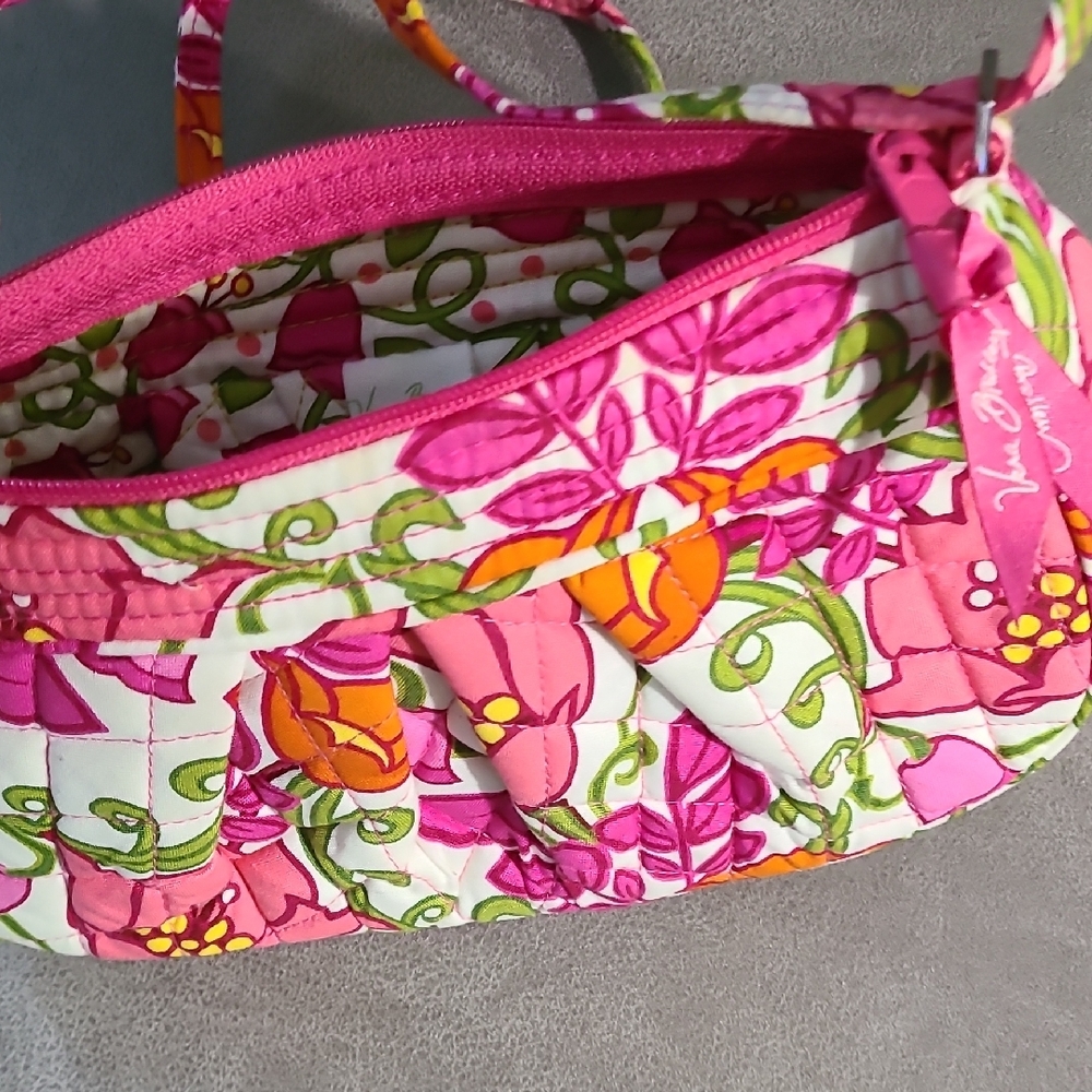 Vera Bradley Pink and Orange‎ Floral Crossbody Bag - Picture 12 of 15